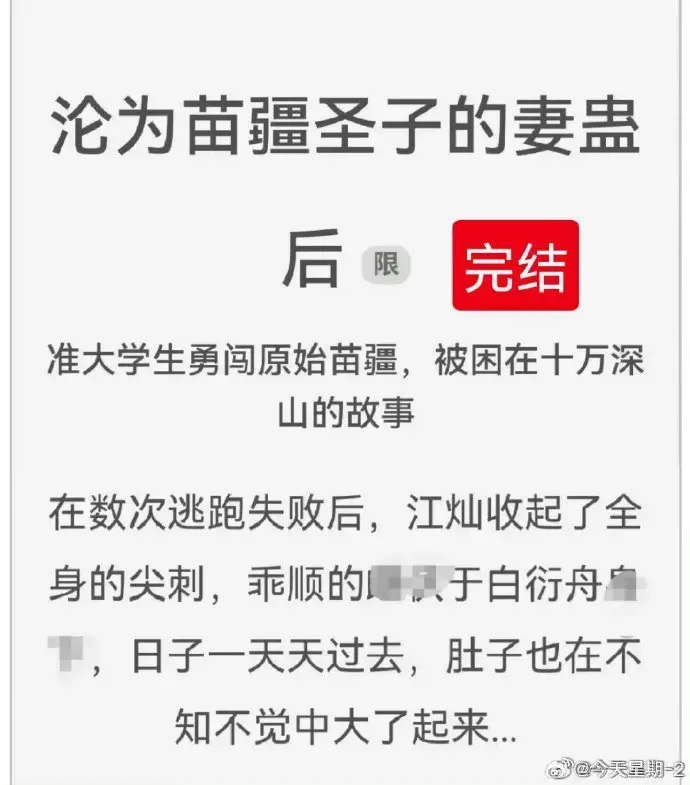 狐狸雨《沦为苗疆圣子的妻蛊后》txt全集无删减完整版-小说全文免费阅读下载-苗疆圣子妻蛊后在线看资源分享